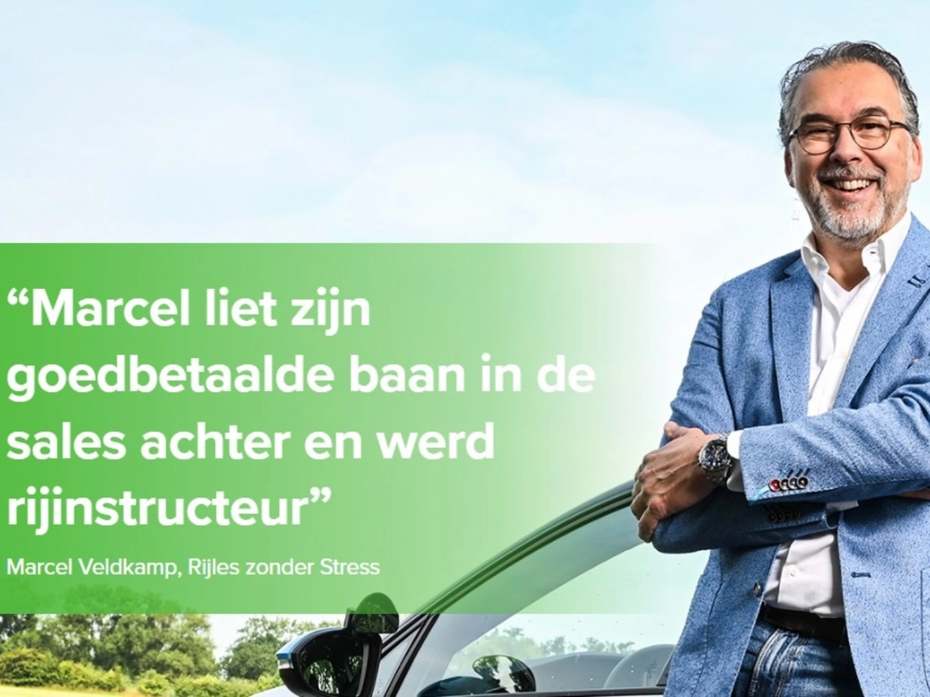 Rijinstructeur Marcel schittert in campagne van De VerkeersAcademie